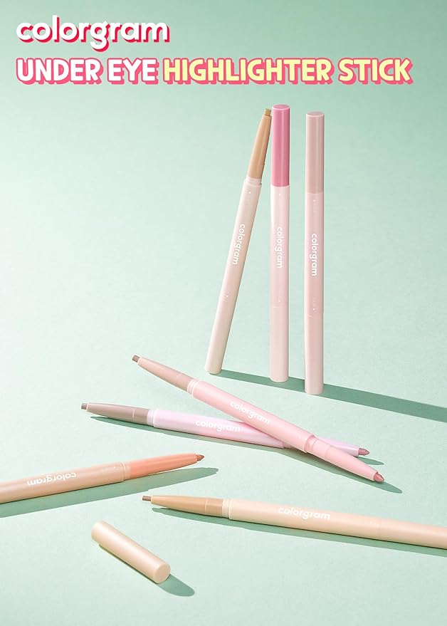 COLORGRAM Under Eye Highlighter Stick 03 Real Tone | Silky-Smooth Long-Lasting Highlighter & Contouring Stick for Smudge-Proof, Shining Daily Makeup | K-Beauty Face Highlighters & Luminizers