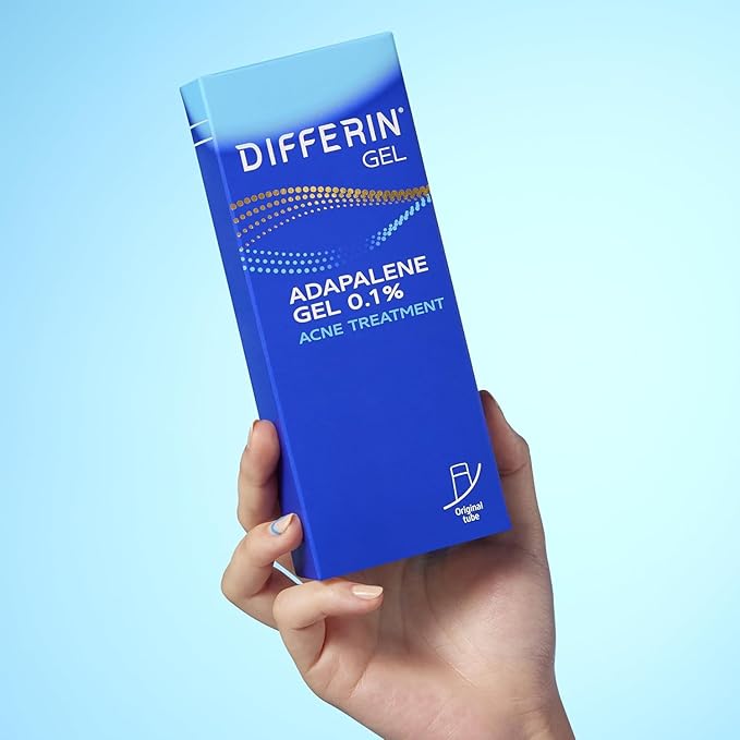 Differin Acne Treatment Gel, 30 Day Supply, Retinoid Treatment for Face with 0.1% Adapalene, Gentle Skin Care for Acne Prone Sensitive Skin, 15g Tube (Packaging May Vary)