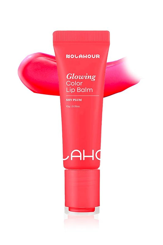 Glowing Color Lip Balm 0.35 Oz| Hydrating Lip Balm Lip Gloss for Girls | Vegan Lip Balm & Lip Plumping Gloss | Lip Glowy Balm & Lip Care for Dry Lips | Moisturizing Lip Balm Shy Plum