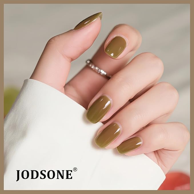 JODSONE Jelly Gel Nail Polish Kit 32 Classic Colors Crystal Transparent High Shine Base & Top Matte Glitter Coat