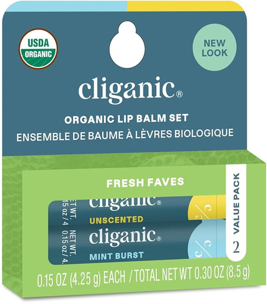 Cliganic Organic Lip Balm 2 pack - Fresh Faves