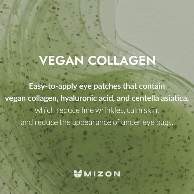 MIZON Phyto Plump Collagen Eye Gel Patch with Moringa, Triple Hyaluronic Acid, and Botanical Extracts for Brightening, Hydration, and Elasticity – 60pcs – Improves Vitality and Glow