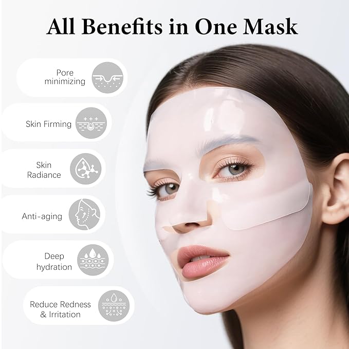 ISTON 4 Pack Collagen Face Mask, Collagen Real Deep Anti Wrinkle Lifting Mask | Firming,Pore Minimizing | Overnight Hydrating Face Masks Skincare for Glass Skin |TikTok Trend Items Skin Care