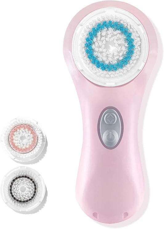 Facial Cleansing Brush, Sonic Vibrating Face Scrubber Exfoliator for Women Skin Care, Face Brushes for Cleansing, Exfoliating, Electric Rechargeable Waterproof 2 Speeds for Home & Travel