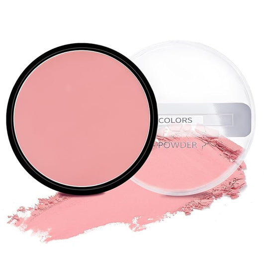Boobeen Powder Blush Matte Blush, Highly Pigmented Beauty Cream Blush Palette for Create A Natural Cheek Flushed Look, Rich Colors (C-05)
