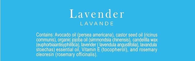 Lavender Lip Balm, Cruelty Free, Vegan Lip Balm Set, Beeswax Free, with Avocado Oil, Organic Jojoba Oil, and Vitamin E, Natural Moisturizer for Dry, Chapped, or Cracked Lips, 3 Tube Set