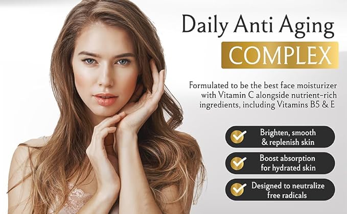Vitamin C & Propolis Serum with SPF 35 – Daily Defense Brightening & Hydrating Antioxidant Face Serum for Sensitive Skin, Anti-Aging & Sun Protection