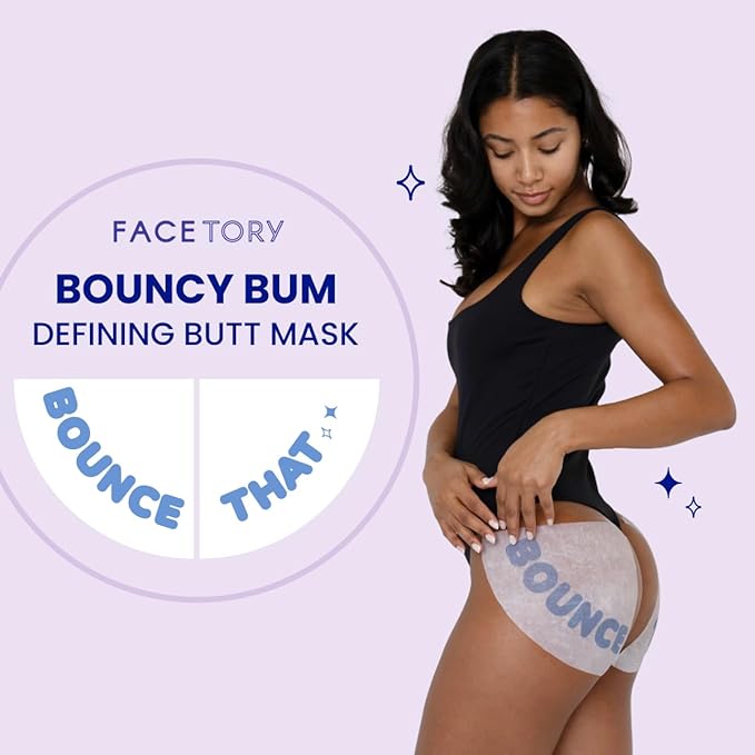 FACETORY Head to Toe Body Spa Pouch Gift Bundle with Korean Sheet Masks for Hair, Face, Feet, Hands, and Butt - Softening, Hydrating, Nourishing, and Moisturizing, for Dry, Cracked Skin