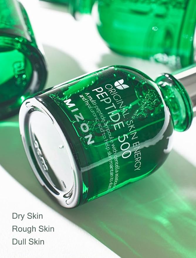 MIZON Peptide 500 Ampoule Peptides Adenosine Hyaluronic Acid Centella Asiatica Skin Elasticity Moisturizing Collagen Booster Korean Serum (1.01 fl. oz)