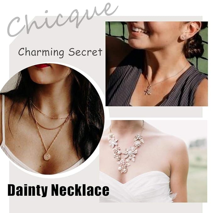 Boho Necklace Flower Choker Necklace Leaves Chain Necklace Jewelry for Women and Girls (Blue)