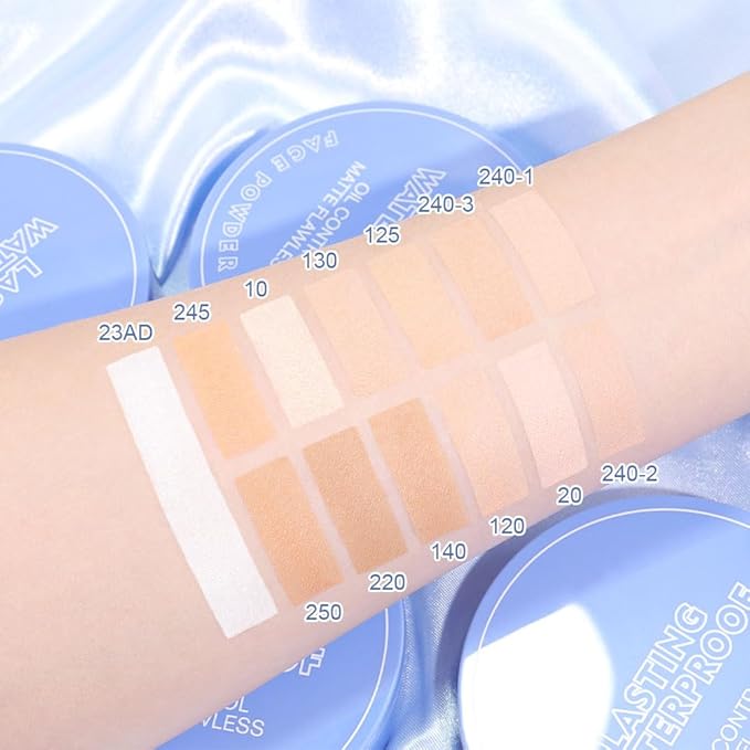 Oil Control Matte Perfection Face Pressed Powder, Matte Smooth Flawless Setting Powder Makeup, Polvo Compacto De Maquillaje, Waterproof Long Lasting, Cruelty Free, 0.35Oz(130 True Beige, 1)