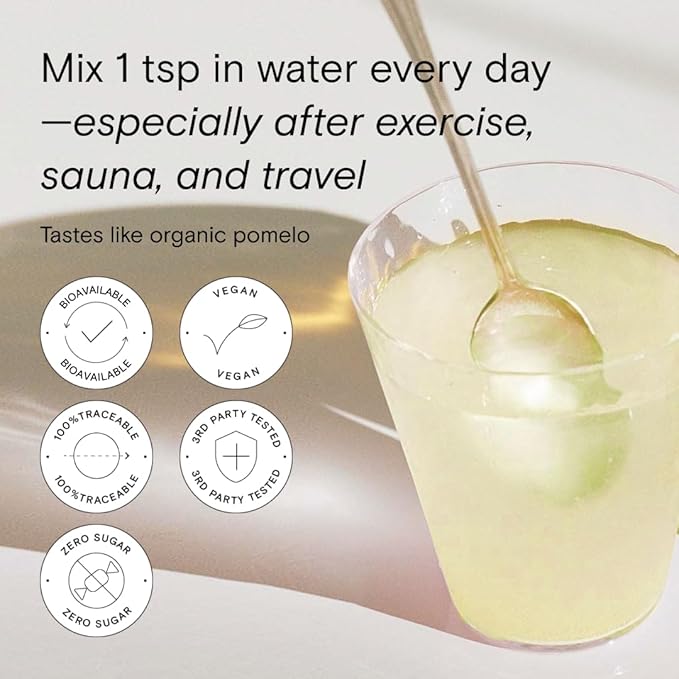 Moon Juice - Mini Dew Electrolytes Powder - Pomelo Grapefruit (30 Servings) - 2in1 Electrolytes & Minerals - Hydration Powder - Magnesium, Calcium, Potassium & Pink Salt - Sugar Free, Vegan, Non GMO