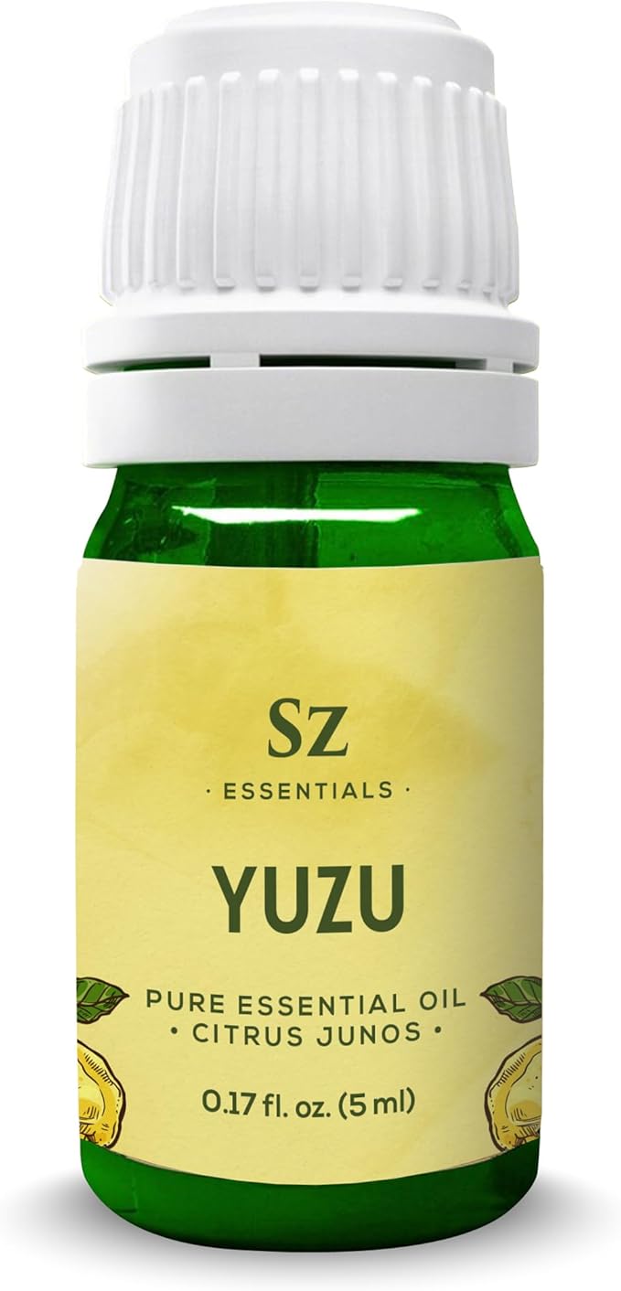 Yuzu Essential Oil - Japan - 100% Pure and Natural, Undiluted - Promotes Natural Solution for Relaxation with Soothing, Fresh and Citrusy Aroma - 0.17 fl oz (5ml)