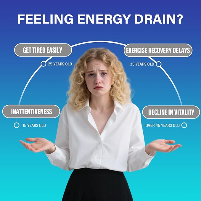 NAD 1000mg Liquid, 30 Packets Nad Supplement 1000mg Pure Organic - Liposomal NAD+ Berry Flavor Drink Mix for Energy, Anti-Aging, Focus