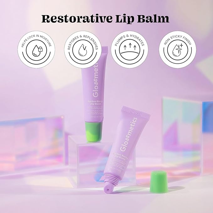 Glossmetics Lychee-Berry Overnight Lip Mask - Hydrating, Moisturizing Lip Balm for Soft, Smooth Lips (Pack of 2)