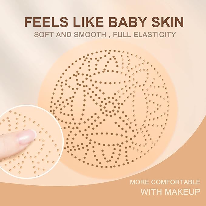 Mushroom Head Air Cushion CC Cream - BB Cream Face Makeup Foundation for Mature Skin Moisturizing Concealer Brighten Long-Lasting, Even Skin Tone for All Skin Types, Ivory Color