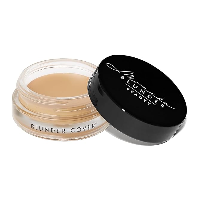 Monika Blunder Beauty - Blunder Cover Foundation/Concealer - Shade: 4.25 - Vier.25 - Light/Medium Olive Undertones - Clean Beauty, All-In-One, Fragrance-Free, Cruelty-Free, Vegan - 0.62 oz