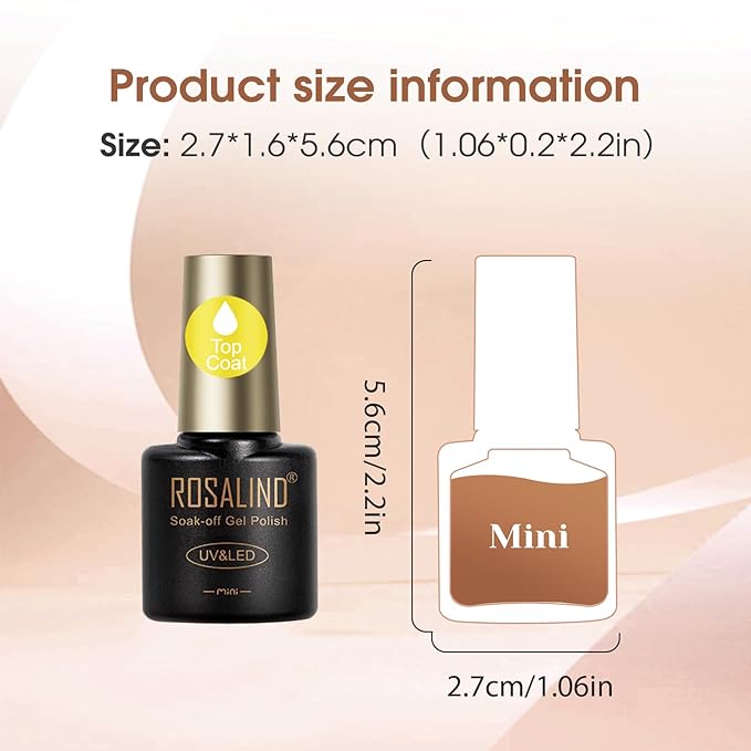 ROSALIND 8 PCS Dehydrator Nail Primer and Top & Base Coats Kit, Nail Strengthening System Superior Protein Bonding, Fast Air Dry for Acrylic Powders Nail Gel Polish