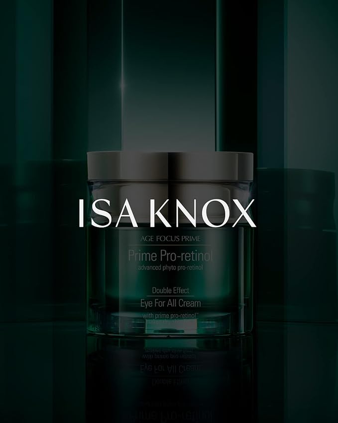 Isa Knox AGE FOCUS Prime Double Effect Eye For All Cream Set (3.4fl oz) - Korean Skincare Set, Lightweight Rich Eye Cream, Toner, Emulsion with Daytime Retinol,