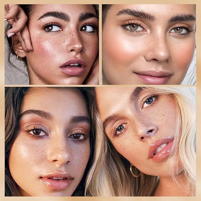 Freckle Pen 4 Colors Natural Freckle Pen Fake Freckle Pen Waterproof Long Lasting Soft Spots Natural Relaxing Sun Makeup (Light Brown)