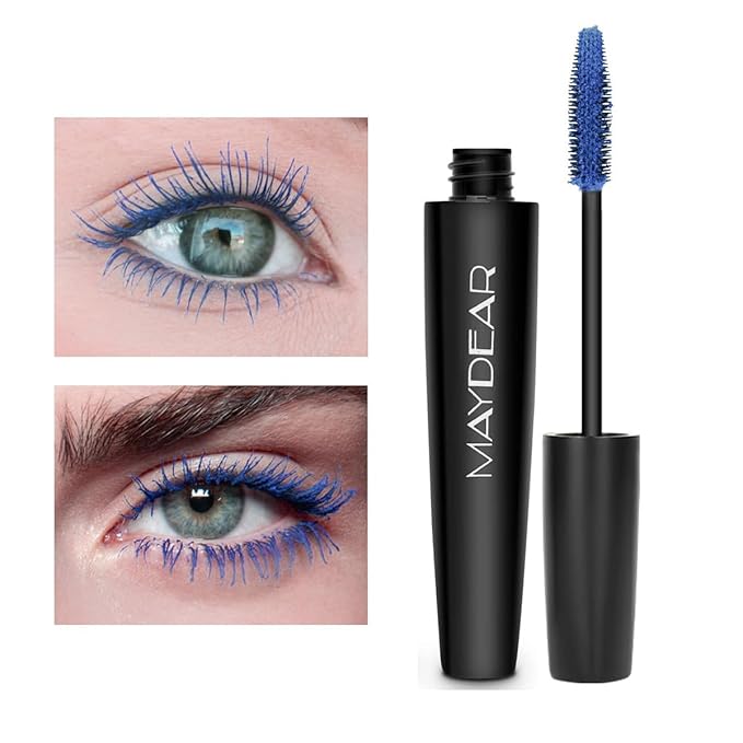 Maydear Colored Mascara for Eyelashes - Waterproof, Long Lasting, Smudgeproof, Fast Dry Lengthening Eye Makeup for Women - Gray Purple - for Party and Stage Use