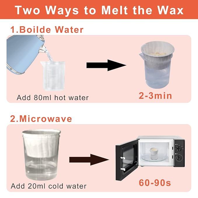 Nose & Ear Hair Wax Kit for Men & Women, 100g Wax with 20 Applicators, Safe Home Grooming Solution for Painless 15-20 Time Usage