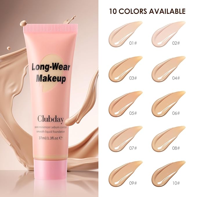 Liquid Foundation Full coverage Long-Lasting Buildable Weighless Foundation Cream Active Wear Color Stay Makeup-09