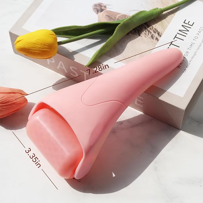 huefull Ice Roller for Face Women, Skin Care Set & Ice Face Roller，Self Care Gifts for Women,Reduces Puffiness and Wrinkle, Facial Massager Tool & Spa Pink Gifts
