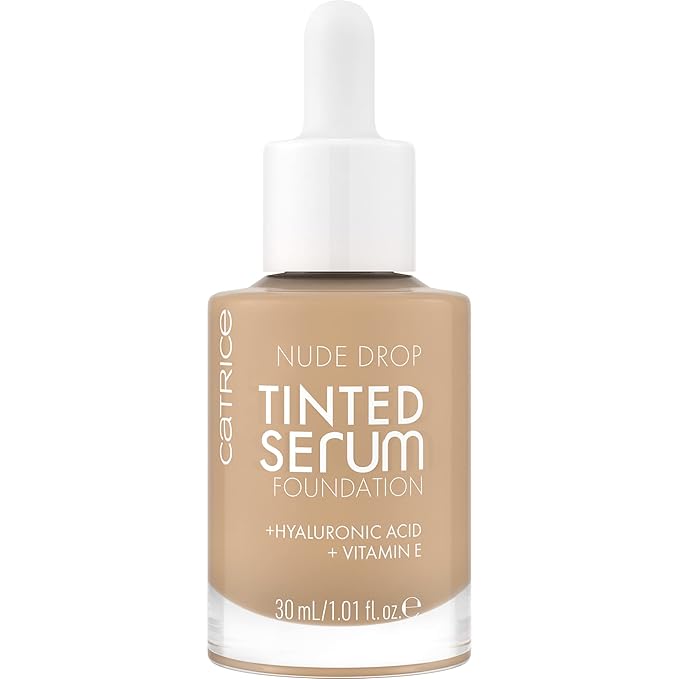 Catrice | Nude Drop Tinted Serum Foundation | Lightweight, Hydrating, Buildable Coverage | Enriched with Hyaluronic Acid & Vitamin E | Vegan & Cruelty Free (030C)