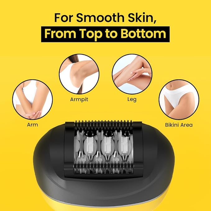 Gorilla Technique 3-in-1 Epilator 2000V, Facial & Body Hair Removal Device, Pain Relief Roller, Cordless Rechargeable Electric Tweezers & Shaver & Callus Remover, Women & Men, Korean Skin Care - 2000V