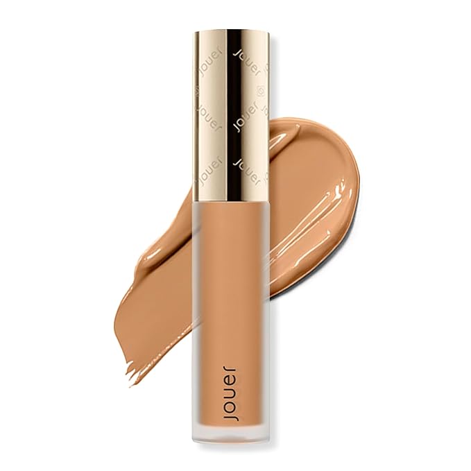 Jouer Essential High Coverage Liquid Concealer - Brightening Concealer - Color Corrector for Under Eye Dark Circles, Spot Coverage, and Eye Primer - Soft Matte Finish, RichGinger