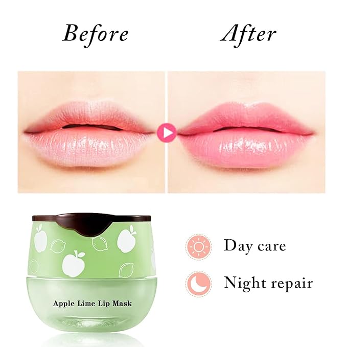 3PCS Lip Balm Honey Lip Balm, Honey Pot Lip Balm Sleeping Lip Mask with Brush, Hydrating & Prevention Dry and Cracked, Lip Scrubs Exfoliator & Moisturizer
