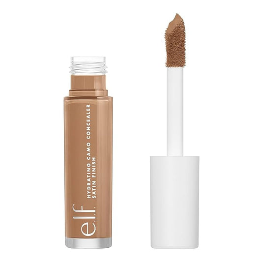 e.l.f. Hydrating Camo Concealer, Lightweight, Full Coverage, Long Lasting, Conceals, Corrects, Covers, Hydrates, Highlights, Tan Walnut, Satin Finish, 25 Shades, All-Day Wear, 0.20 Fl Oz