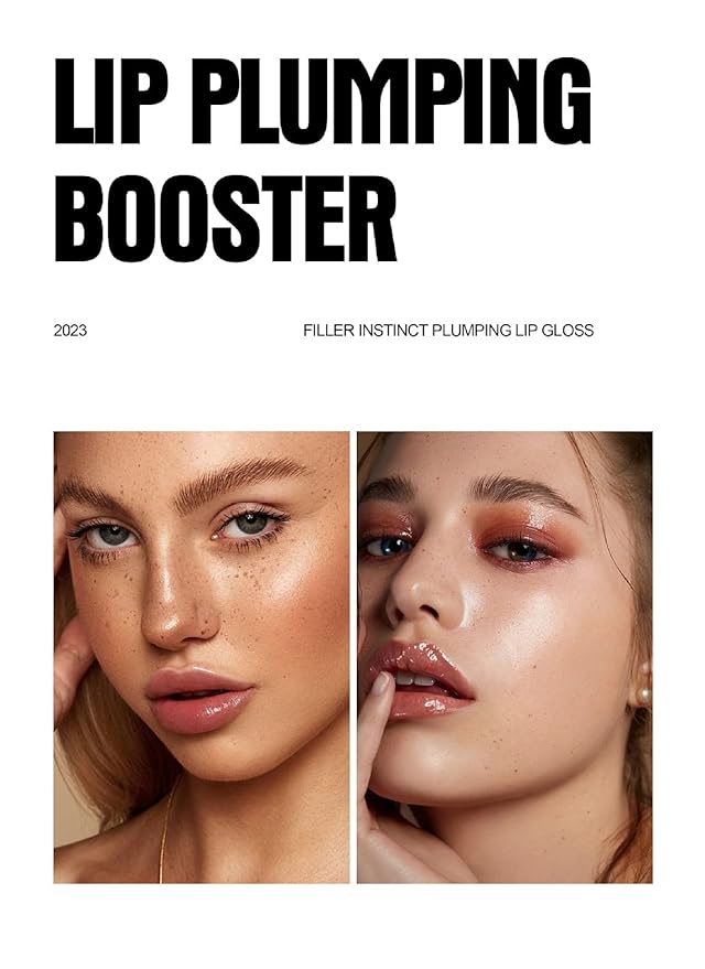 Lip Plumper 6 Colors Moisturizing Glossy Plumping Lip Gloss Long Lasting Hydrating Natural Lip Plumper for Women Girls (Color 02)