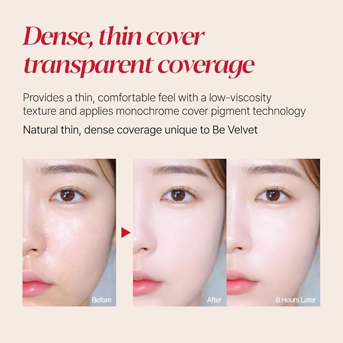 Espoir Be Velvet Fluid Foundation #21 Ivory 1.05oz | Luxurious Velvet Finish | Thin, Dense Coverage Matte Foundation | Long-Lasting Hydrated Radiance Liquid Foundation | Korean makeup Foundation