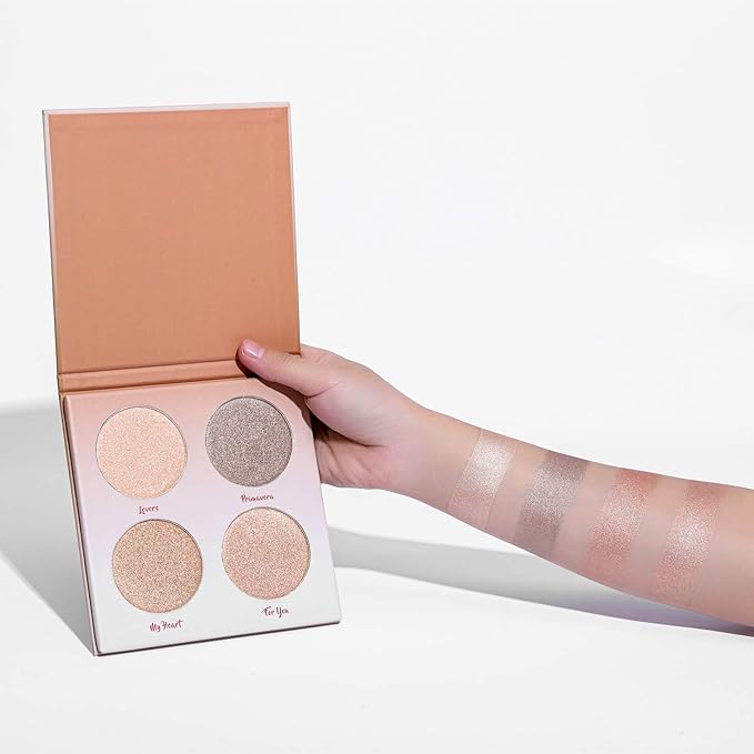 Highlighter Palette，Highlighter Makeup Palette, Glow Bronzer Highlighter Powder Kit,Face illuminator makeup palette