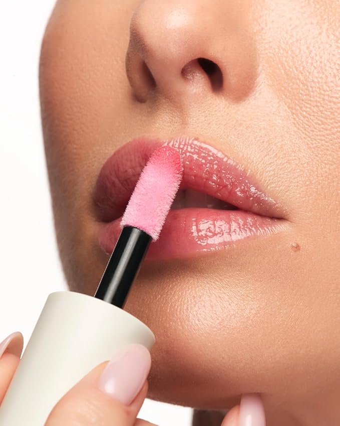 MAKE Serum Balm – Hydrating Lip Oil Treatment – Softening, Smoothing and Plumping Lip Cream – All Day Comfort, Gloss and Shine,Pink Cerise 0.15 Oz