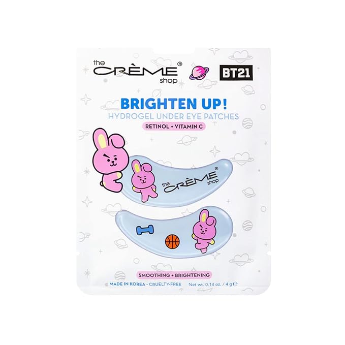 Shop BT21: Brighten Up COOKY Hydrogel Under Eye Patches Smoothing & Firming UEPC7352 Dark Circles + Free Zipper Bag