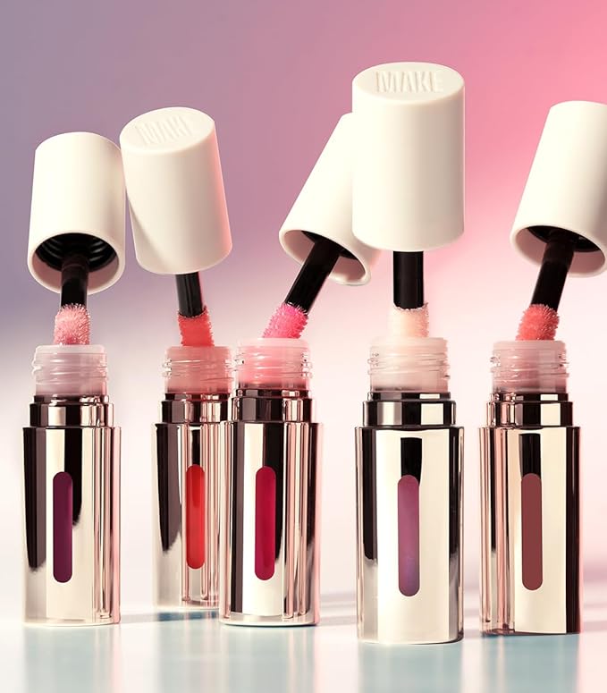 MAKE Serum Balm – Hydrating Lip Oil Treatment – Softening, Smoothing and Plumping Lip Cream – All Day Comfort, Gloss and Shine, Nude Nova 0.15 Oz