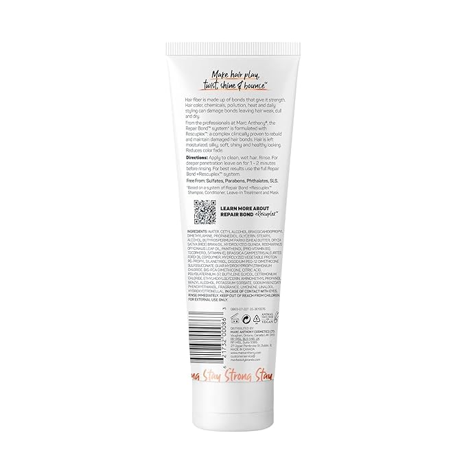 Marc Anthony Repairing Conditioner - Rescuplex Formula for Strengthening and Repair, Eliminates Frizz & Flyaways, Ideal for Dry & Damaged Hair