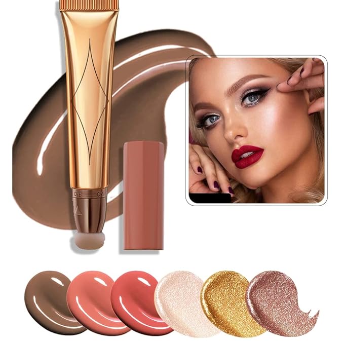 Liquid Blush Beauty Wand, Face Concealer Contouring With Halo Glow Liquid Filter Long Lasting & Smooth Matte Finish Liquid Illuminator Makeup Stick (03 Cherry Red)