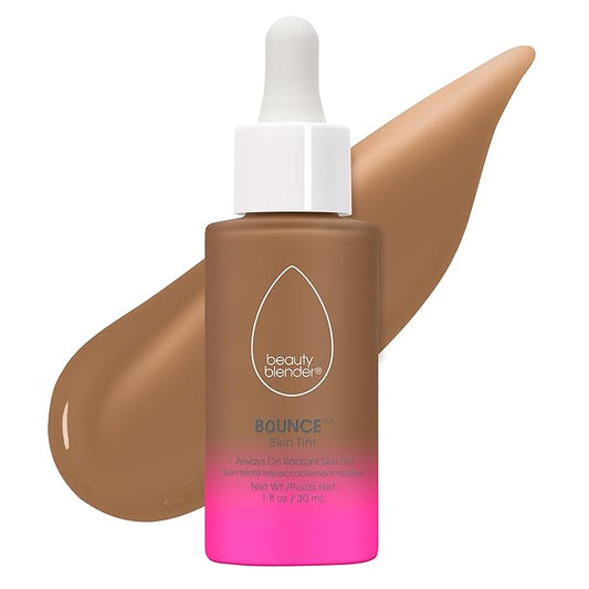 Beautyblender 12-Hour Always on Radiant Skin Tint, Breathable Serum Foundation Stays Put for All Day Long Wear, Infused with Hyaluronic Acid & Niacinamide, Tan 5