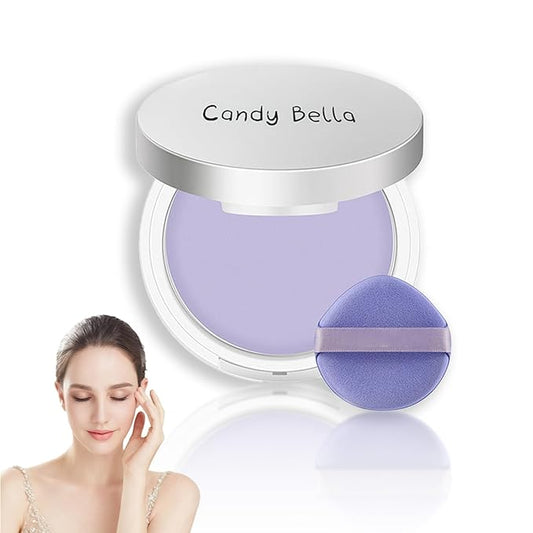 Chillab Lavender Matte Powder,Matte Oil Control Face Pressed Powder,Face Setting Powder with Mini Powder Puff for Silky Flawless Long-Lasting Lightweight Skin-friendly Face Cosmetics (Lavender)