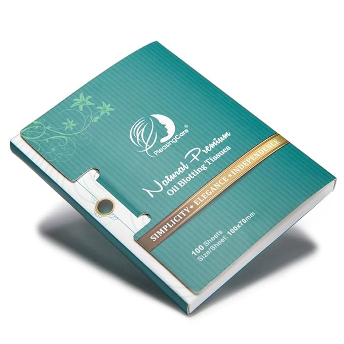 Premium Facial Oil Blotting Paper, 200 Counts - Natural Bamboo Charcoal Face Blotting Sheets, Easy Take Out Design - Top Handy Oil Absorbing Tissues - Oily Skin Care or Make Up Must Have!