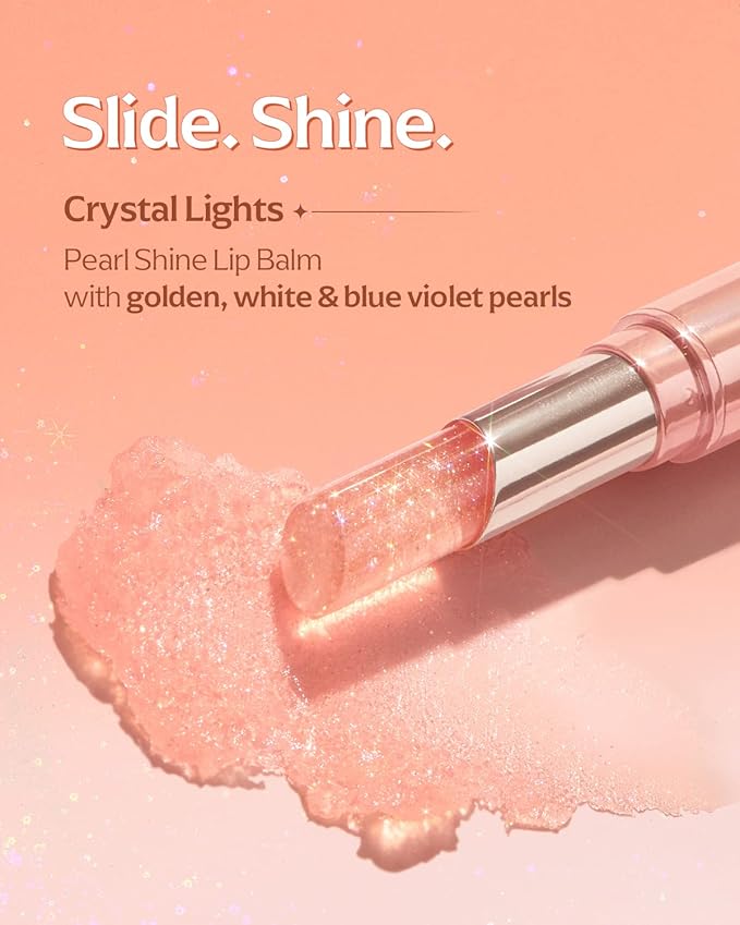 AMTS Tinted Lip Balm - Crystal Lights | Hydrating Glitter Lipstick | Pearl Shimmering Daily Lip Makeup for dry, cracked, chapped lips | korean beauty Moisture Lip Tint
