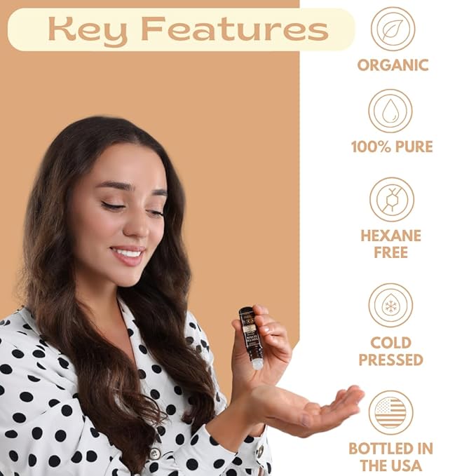 Youth Elixir - Roll On Facial Serum For Under Eyes and Face with Certified Organic, Cold Pressed, Hexane Free Castor, and Frankincense Oil - Miracle Anti-Aging Oil 10mL