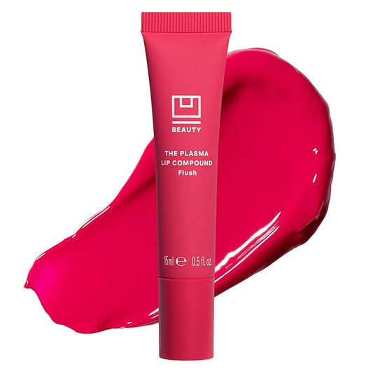 U Beauty The PLASMA Tinted Lip Compound Anti-Wrinkle & Anti-Aging Treatment - Shimmery Plumping Lip Gloss with Hyaluronic Acid, Shea Butter, Salicylic Acid & Peptides to Deeply Hydrate,Flush - 15 mL