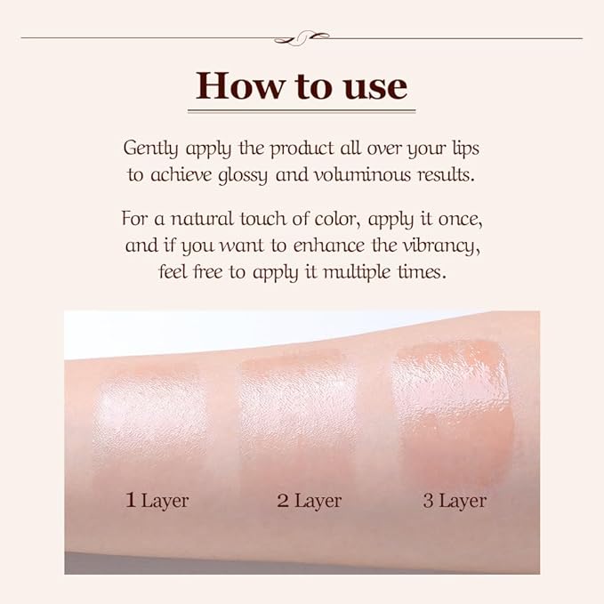 Elegant Glosy Premium Lip Balm (Rose), Plumping, Hydrating, Nourishing