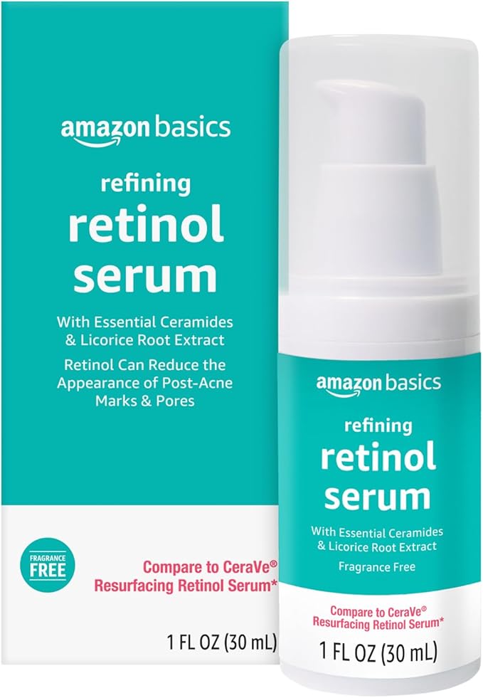 Amazon Basics Retinol Serum for Face, 1 Fluid Ounce, 1-Pack