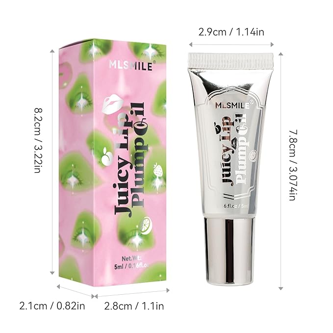 Lip Plumping Booster, Spicy Roll On Lip Plumper Gloss Lip Plumping Oil, Ultra-Hydrating & Nourishing, Lip Enhancer Lipstick, Glossy Finish Fuller Natural Lip Gloss for Women Girls (#02)